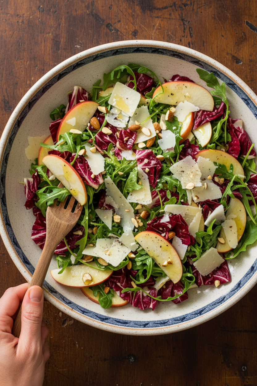 Crisp Apple and Radicchio Salad with Parmesan