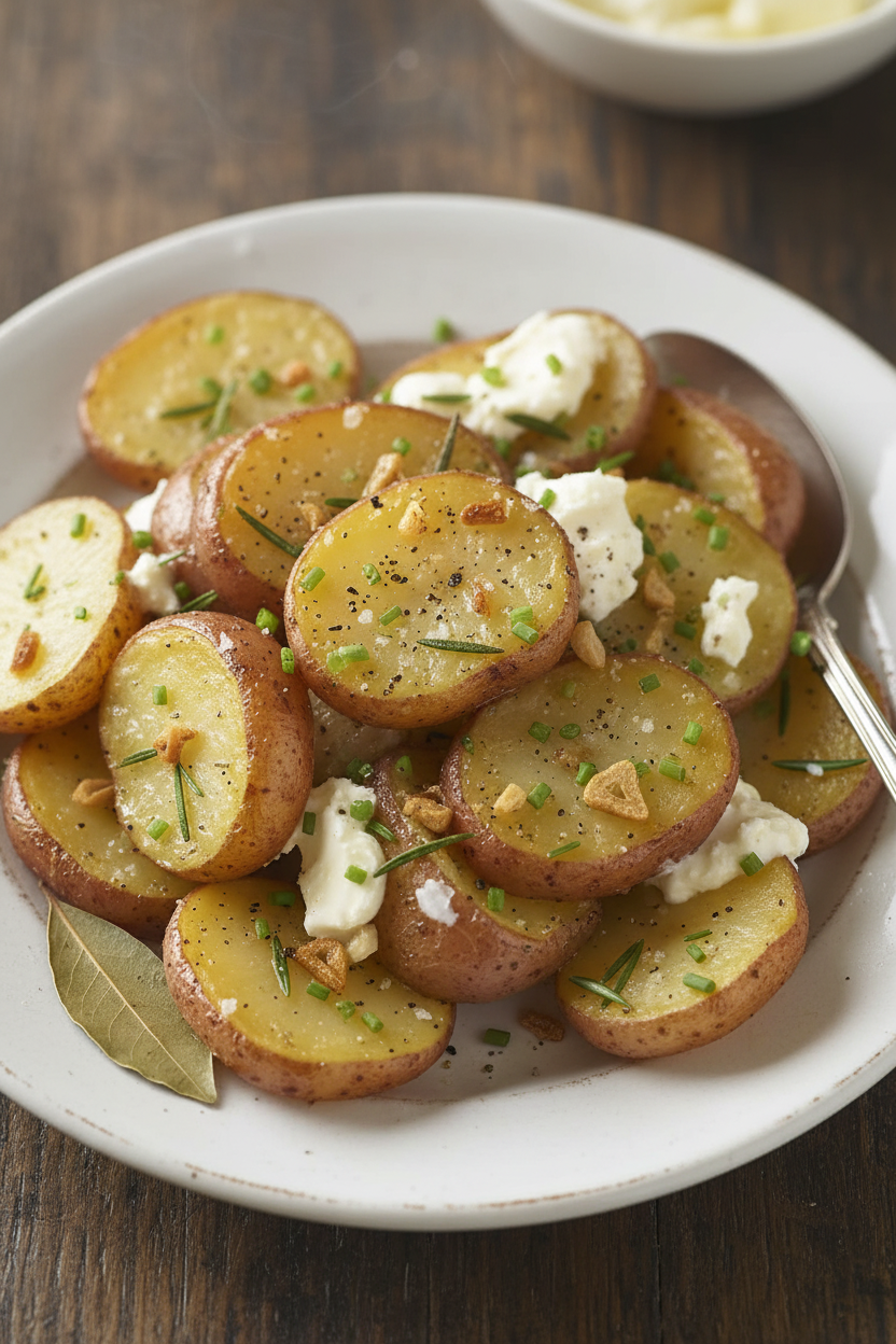 Crispy Rosemary Garlic Smashed Potatoes