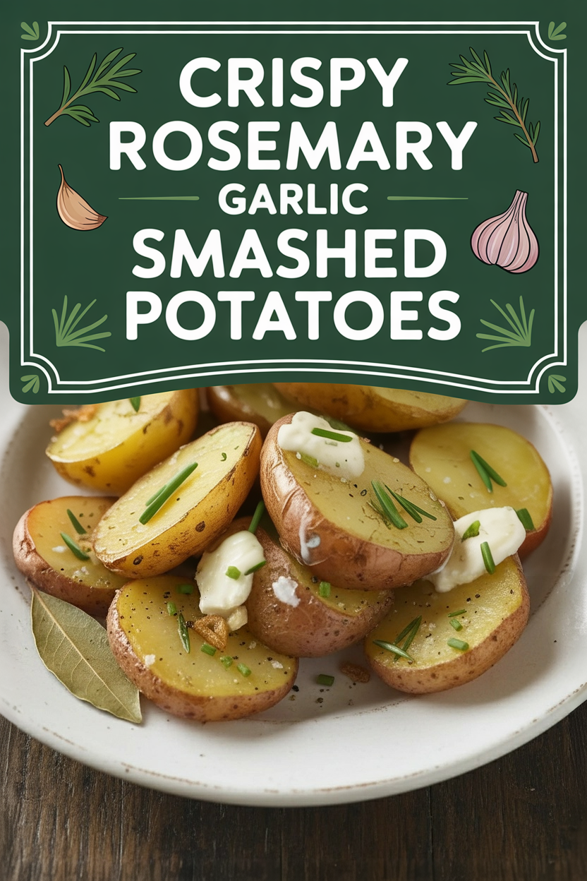 Crispy Rosemary Garlic Smashed Potatoes