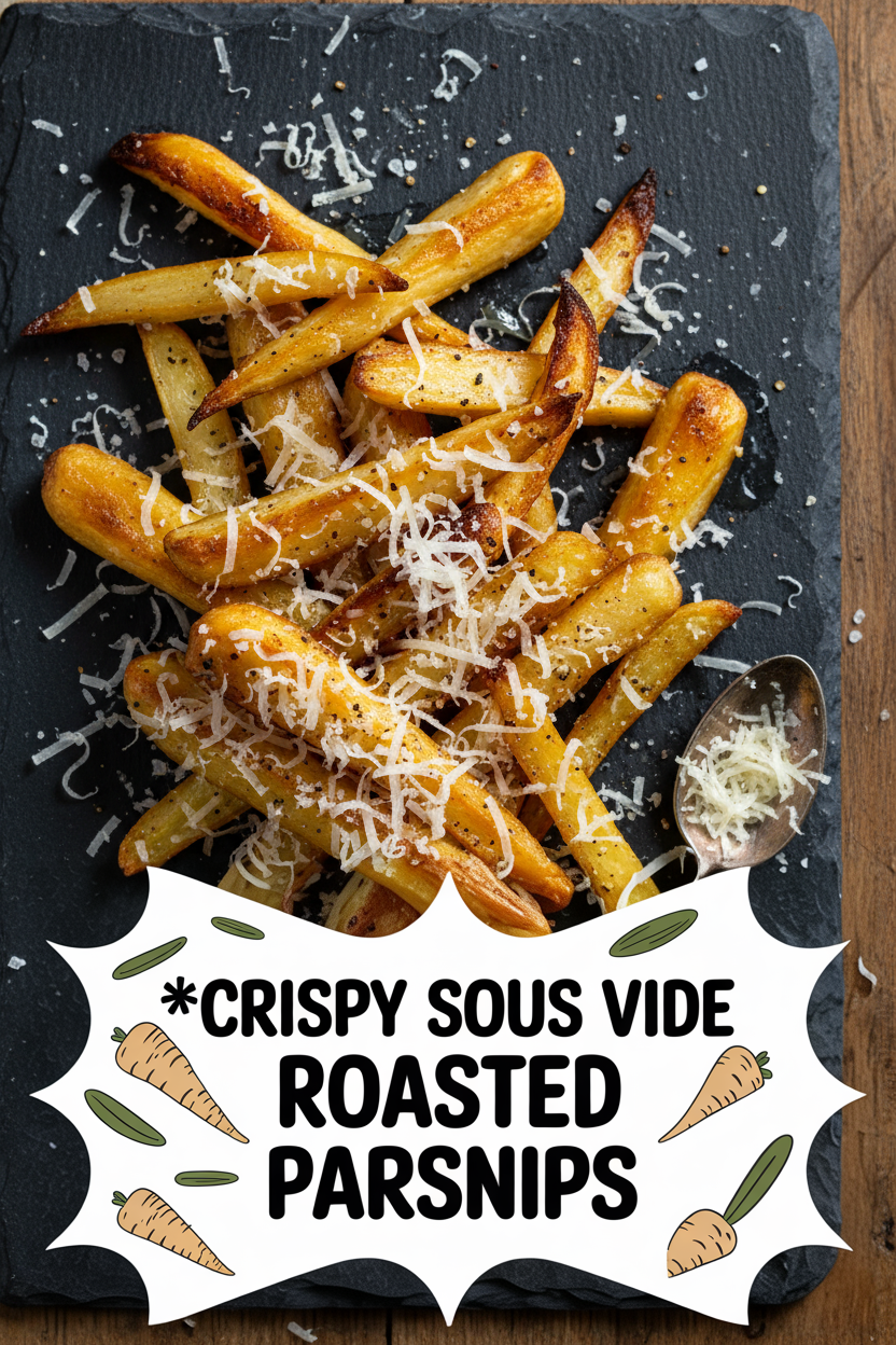 Crispy Sous Vide Roasted Parsnips
