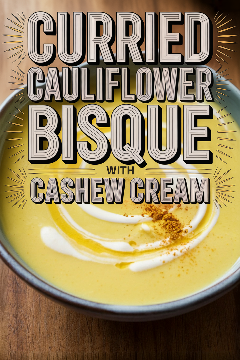 Curried Cauliflower Bisque with Cashew Cream