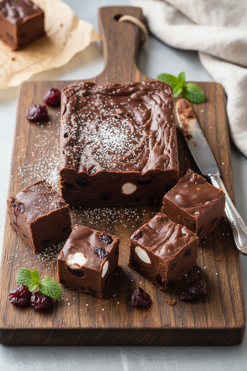 Decadent Chocolate Cherry Fudge
