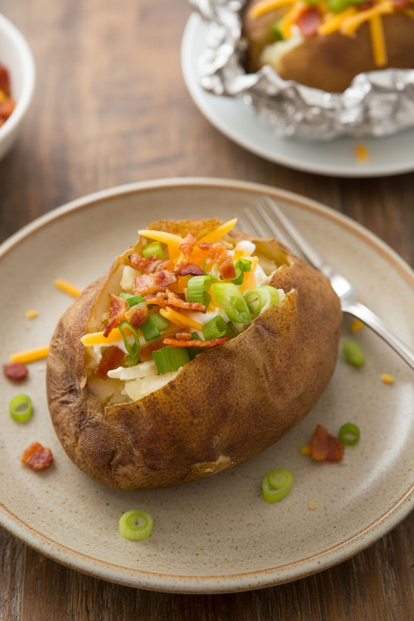 Effortless Slow Cooker Baked Potatoes