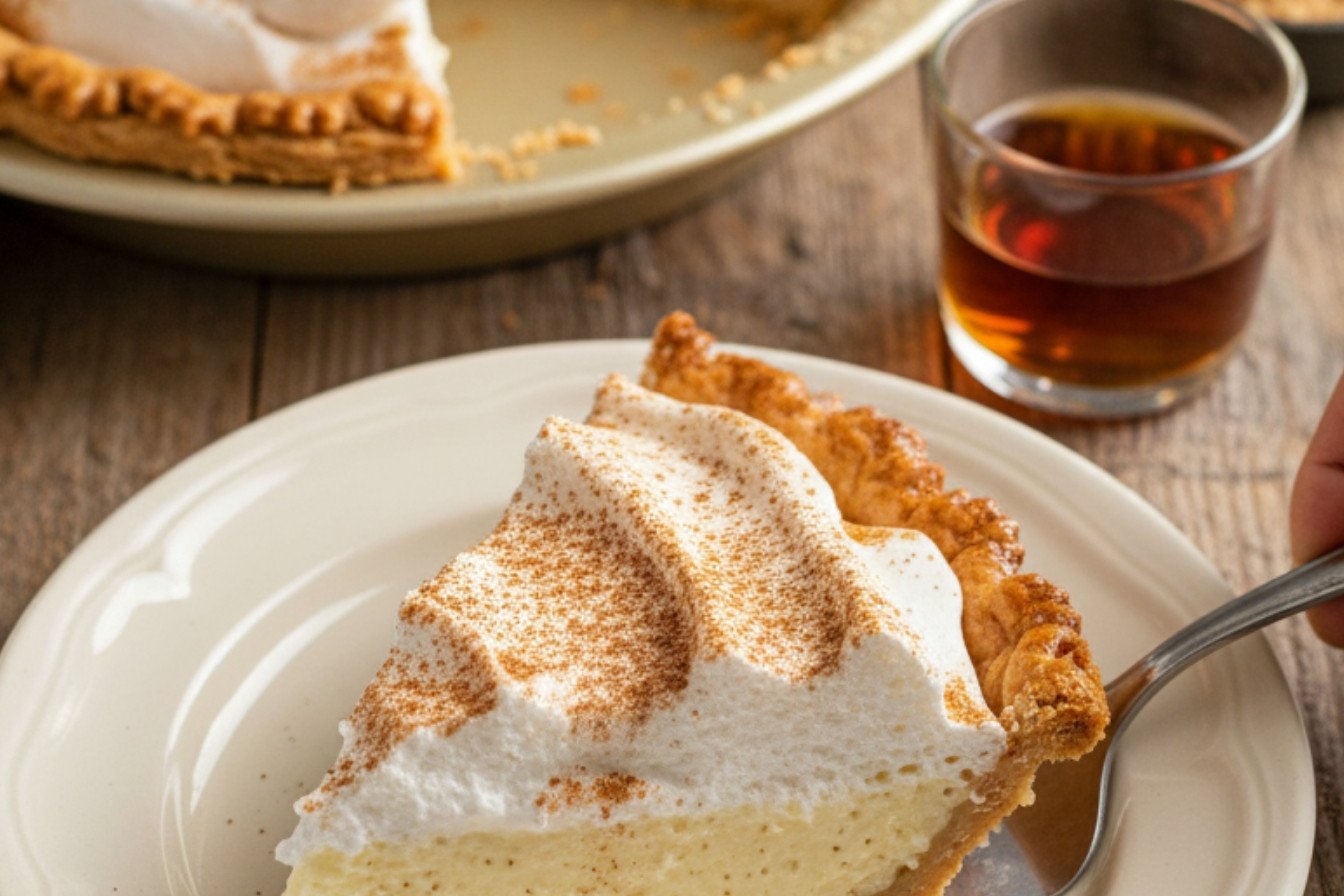 Festive Spiced Eggnog Cream Pie