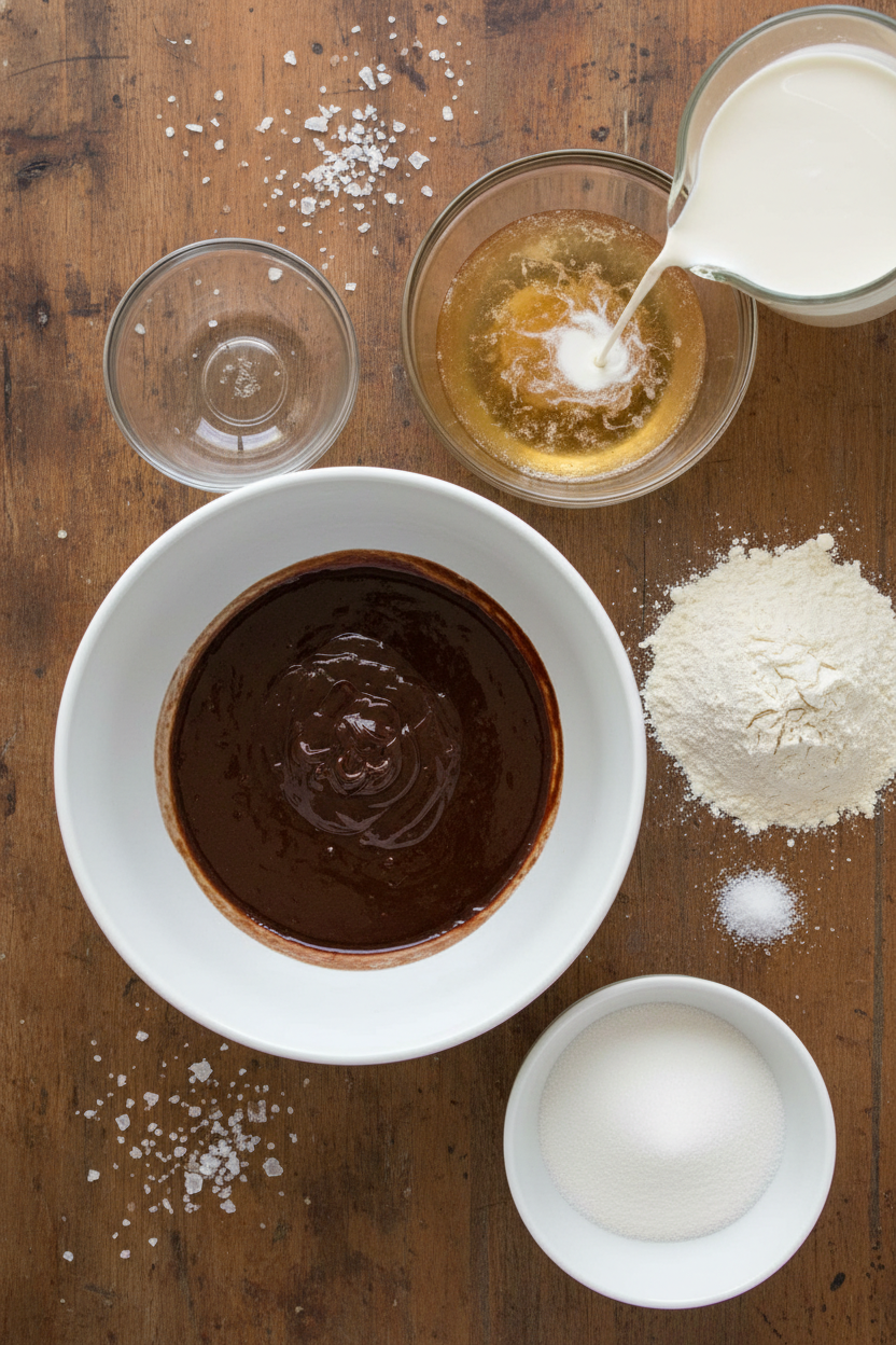 Fudgy Brownies with a Velvety Ganache Core