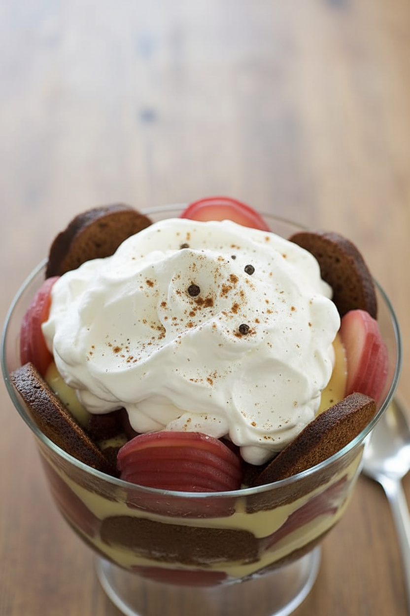 Gingerbread and Pear Layered Dessert
