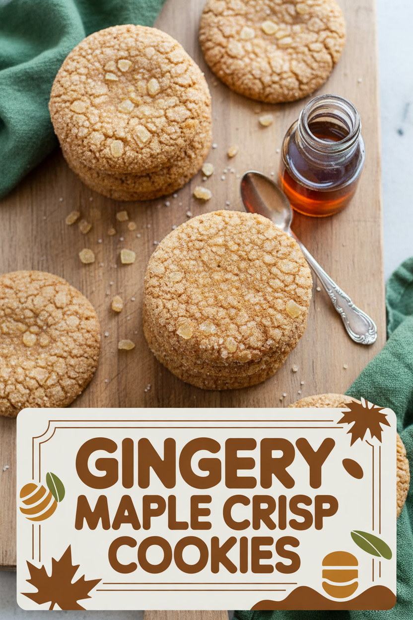 Gingery Maple Crisp Cookies