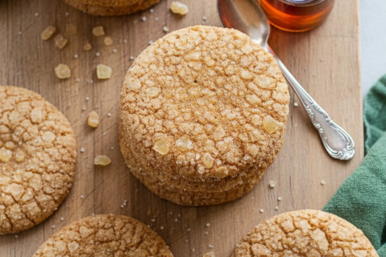 Gingery Maple Crisp Cookies