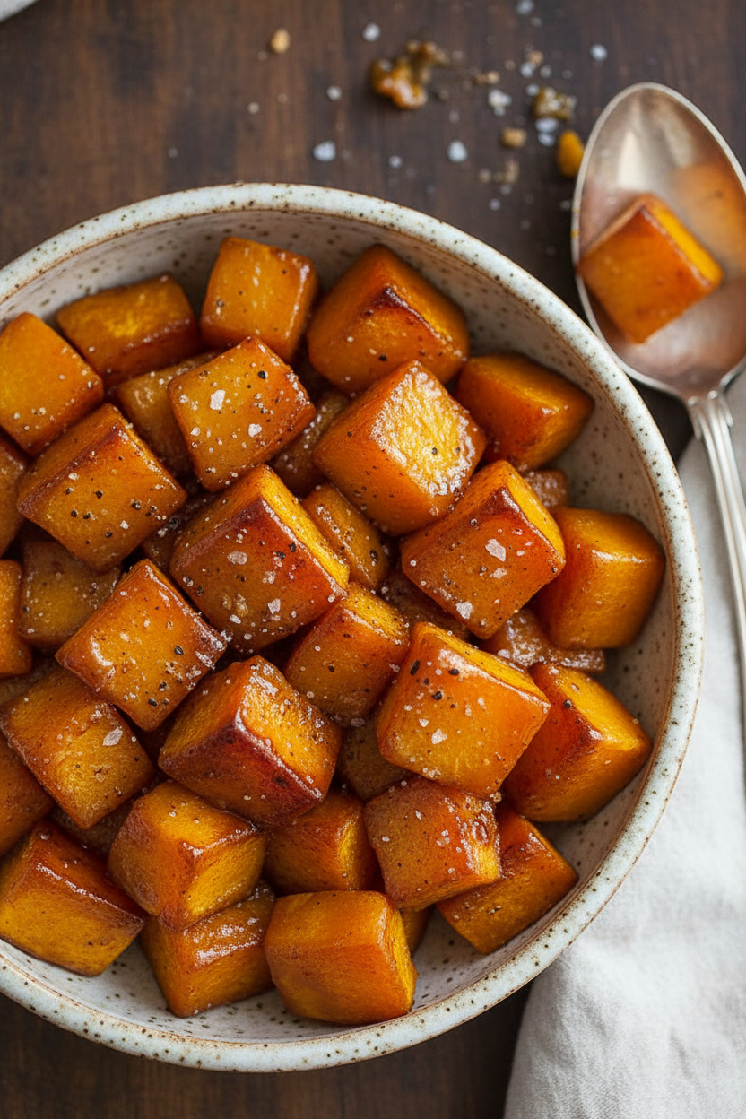 Glazed Butternut Squash with Brown Sugar