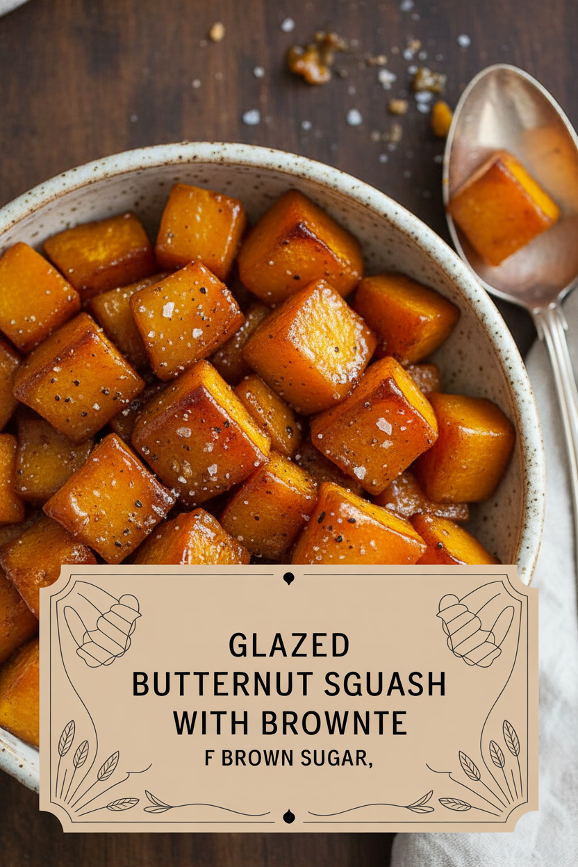 Glazed Butternut Squash with Brown Sugar
