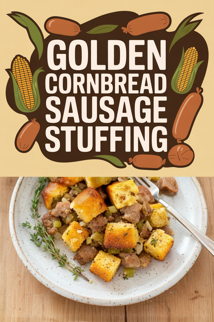 Golden Cornbread Sausage Stuffing