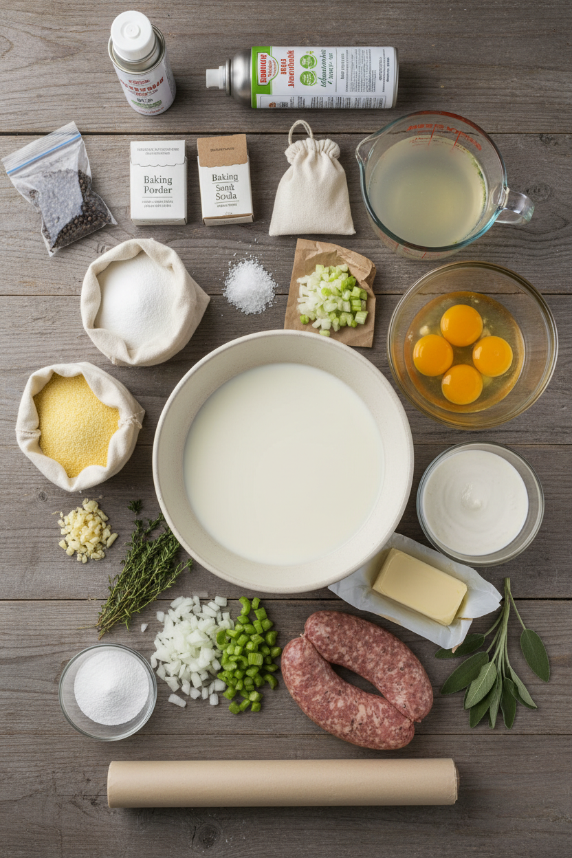 Golden Cornbread Sausage Stuffing