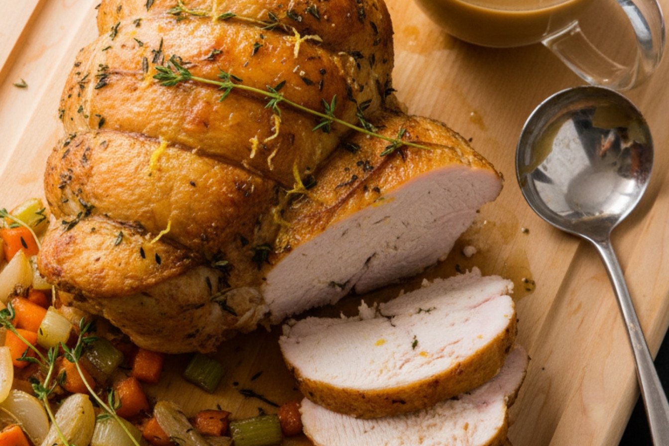 Herb Roasted Turkey Breast with Pan Gravy