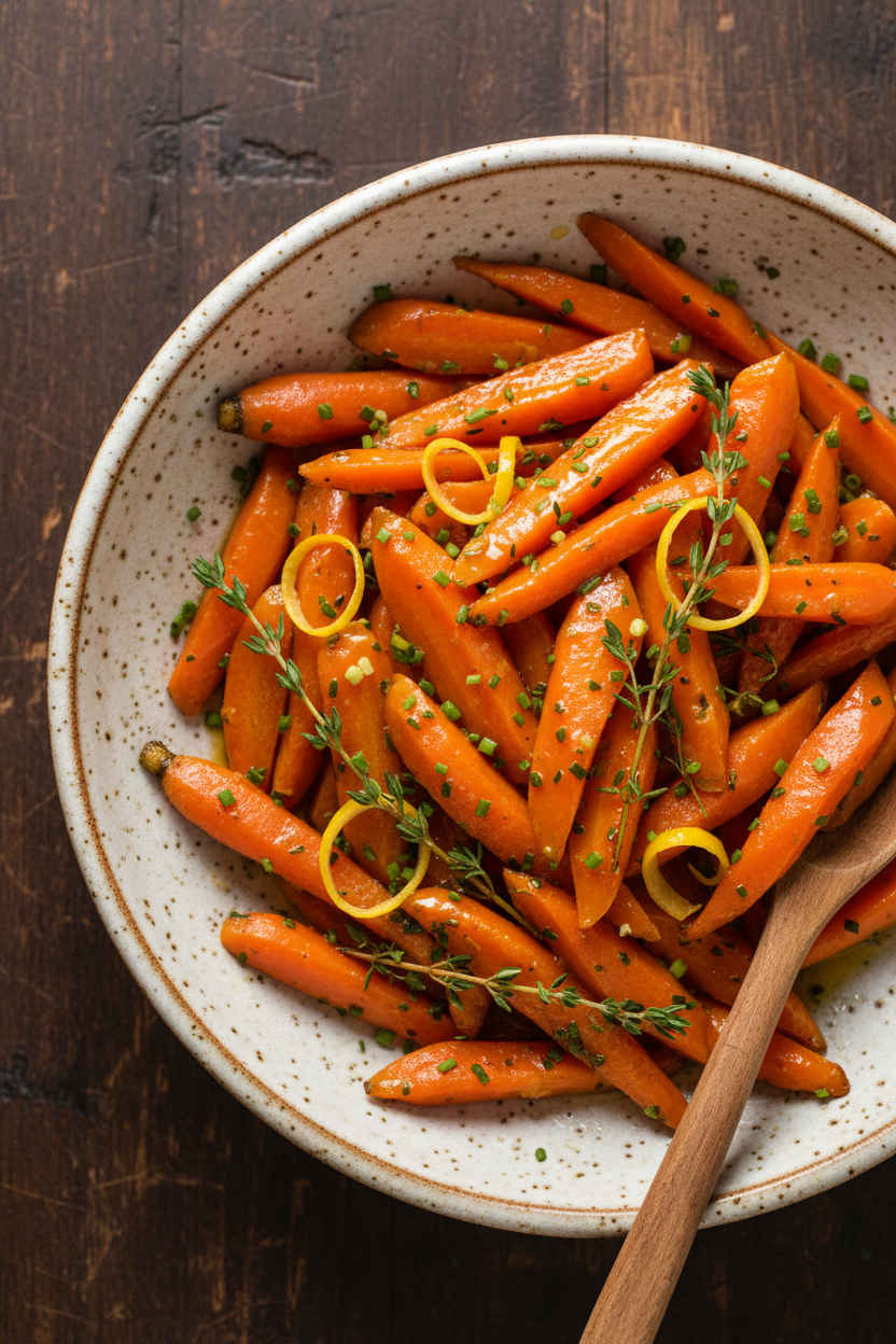 Lemon Thyme Sous Vide Honey Glazed Carrots