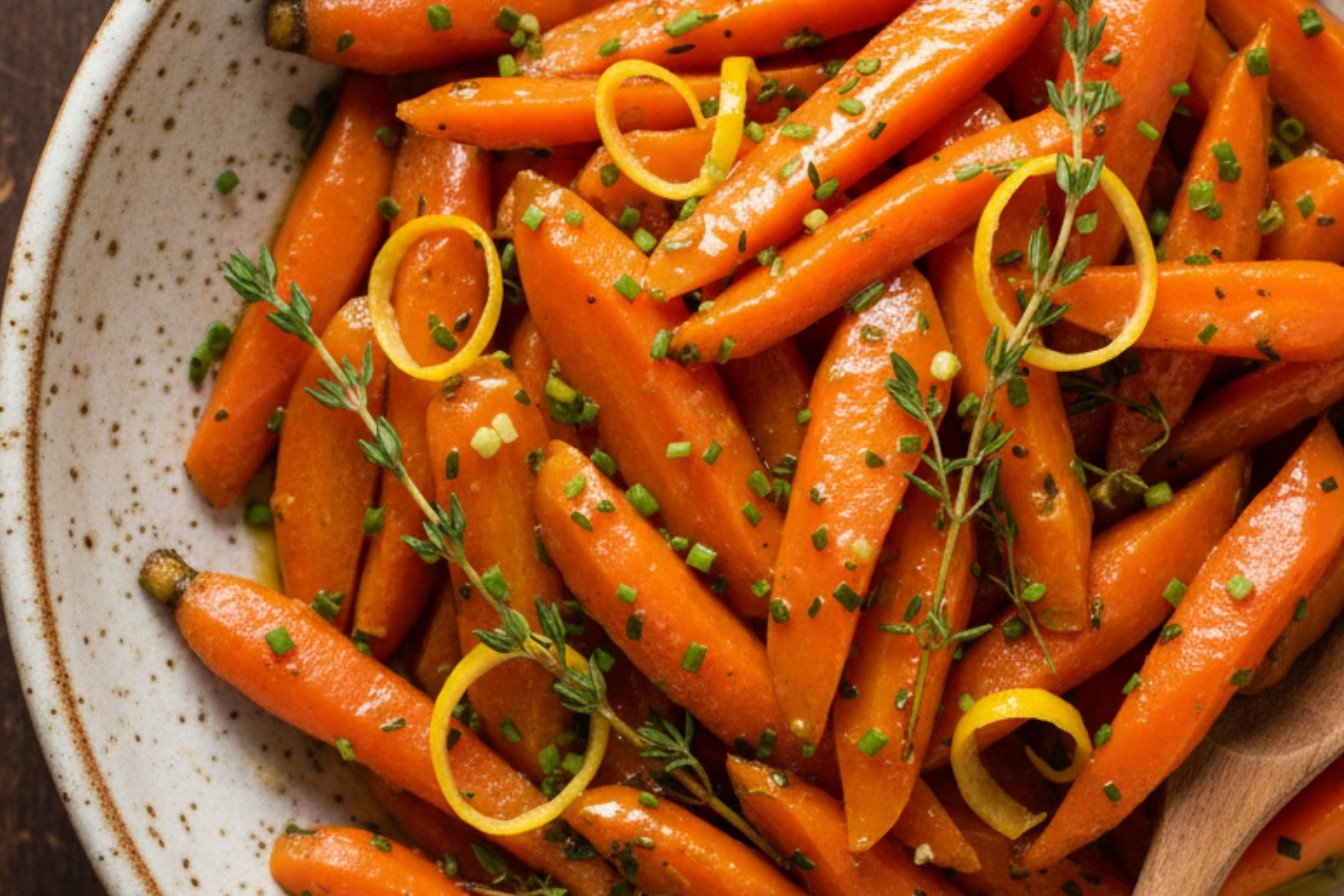 Lemon Thyme Sous Vide Honey Glazed Carrots