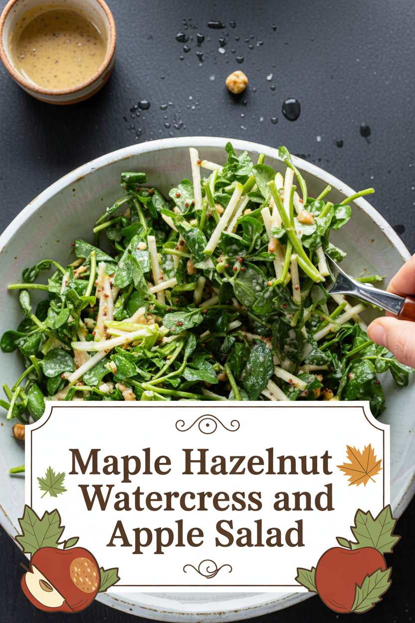 Maple Hazelnut Watercress and Apple Salad