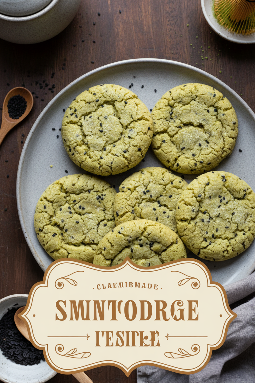 Matcha and Black Sesame Sugar Cookies