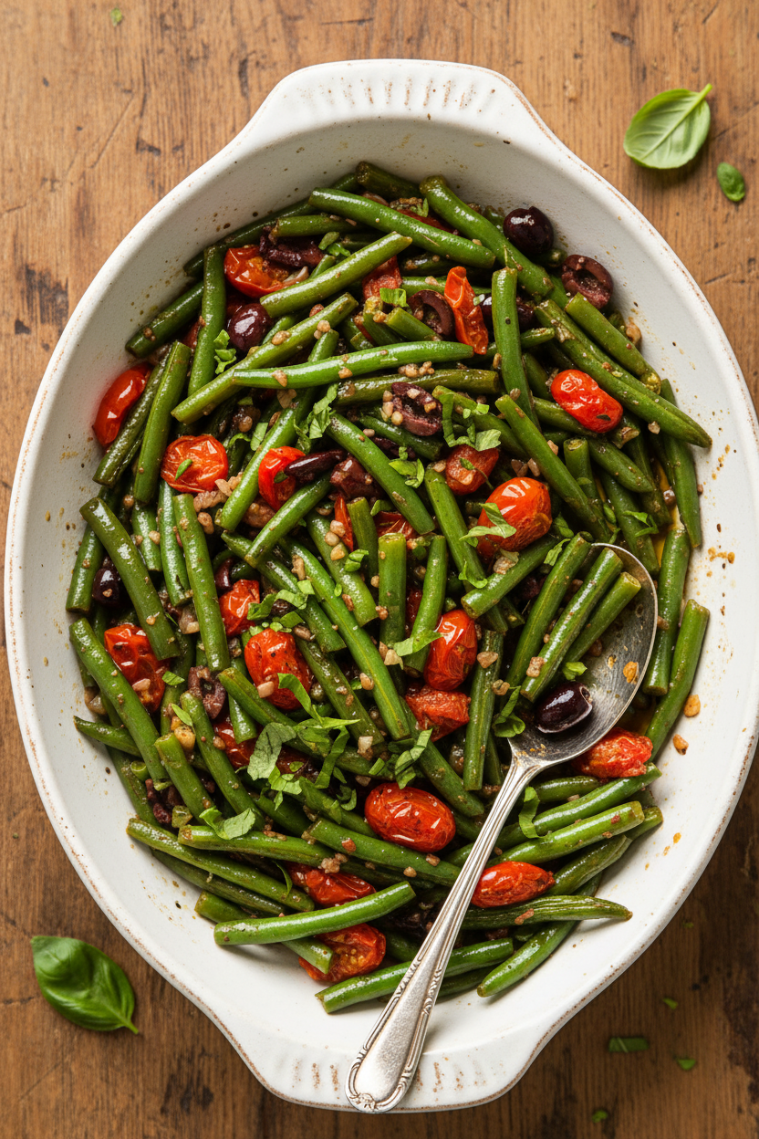 Mediterranean Braised Green Beans