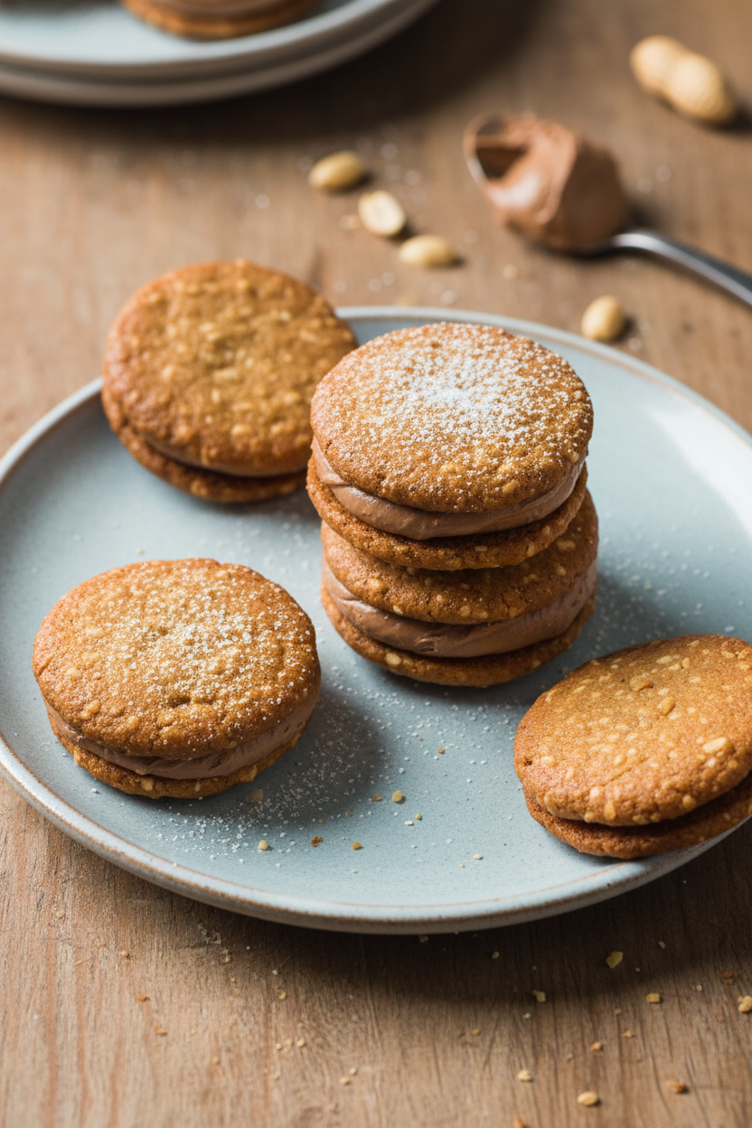 Milk Chocolate Peanut Butter Sandwich Cookies