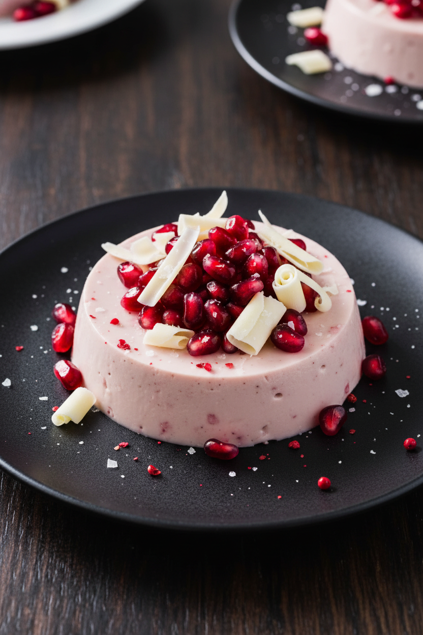 Pink Peppercorn Pomegranate Panna Cotta
