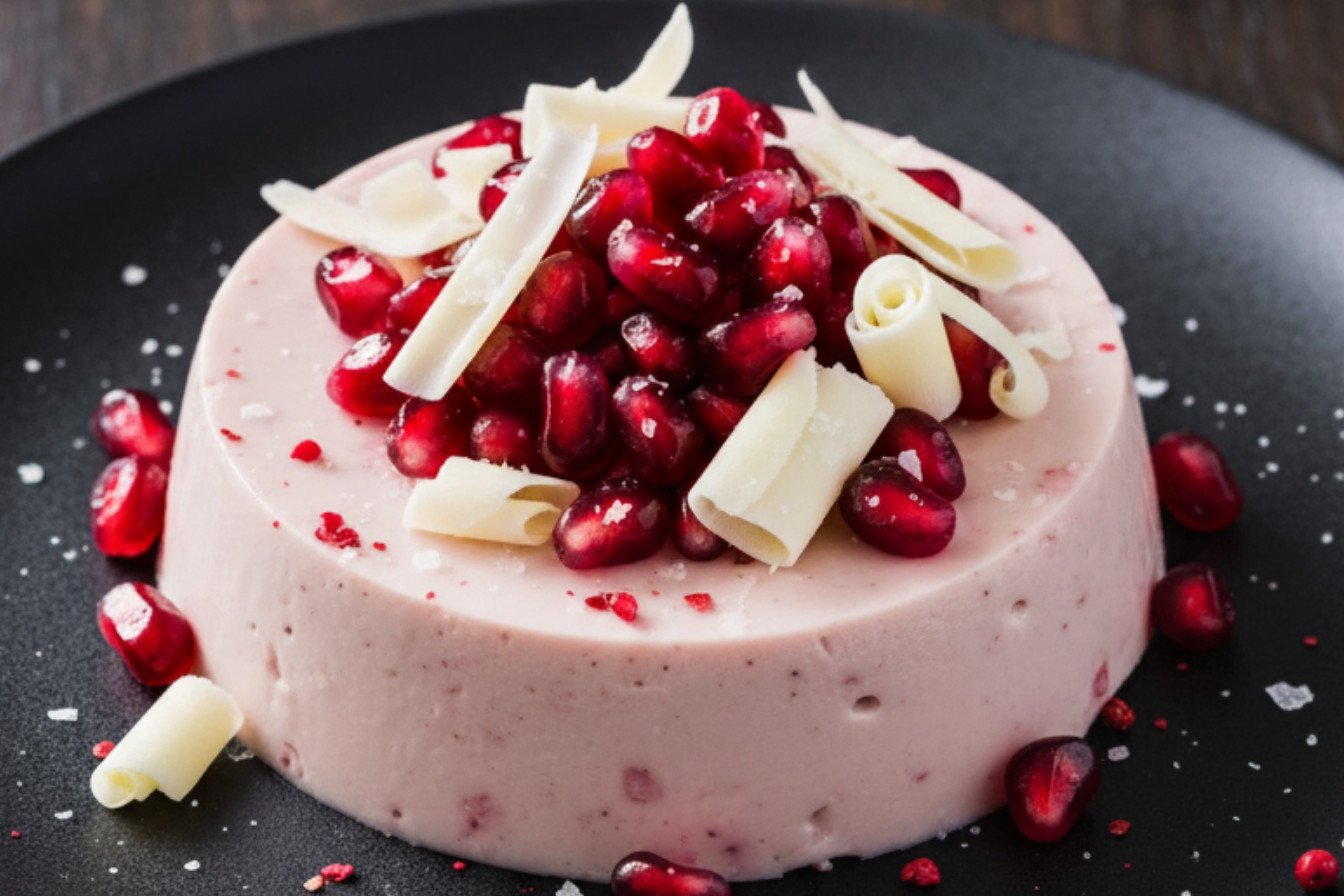 Pink Peppercorn Pomegranate Panna Cotta