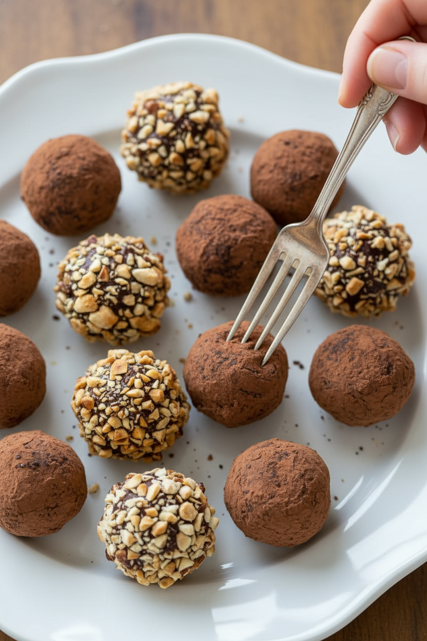 Rich Mocha Hazelnut Chocolate Truffles