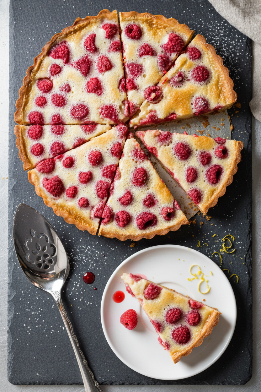 Rustic Raspberry Almond Tart