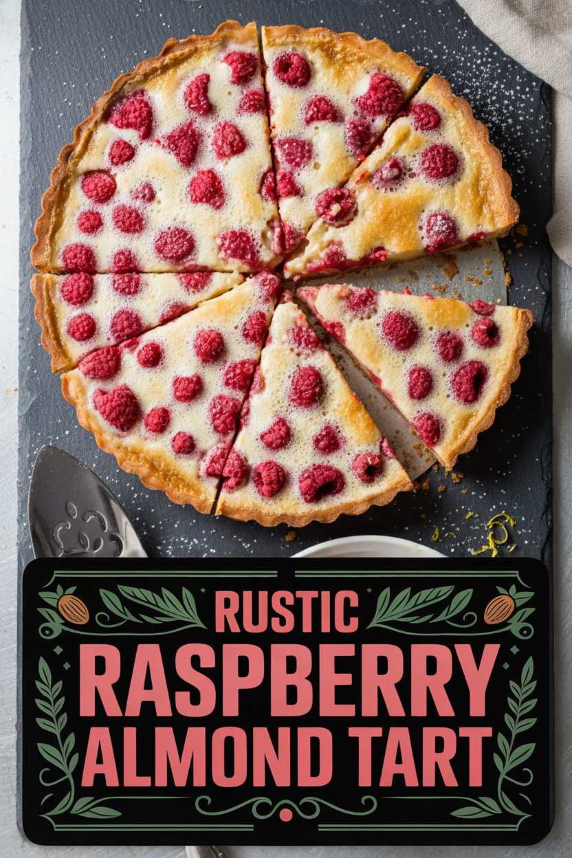Rustic Raspberry Almond Tart