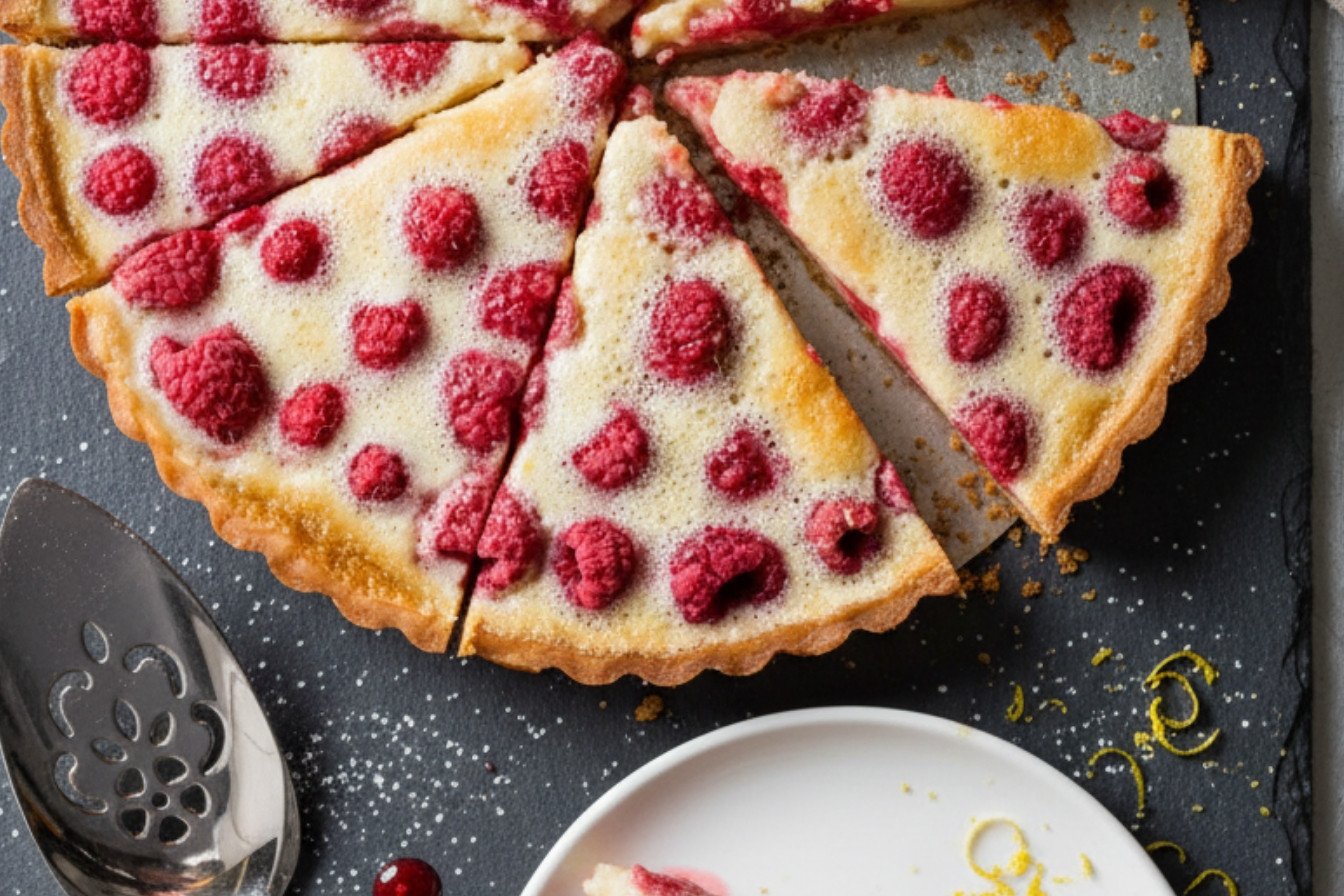 Rustic Raspberry Almond Tart