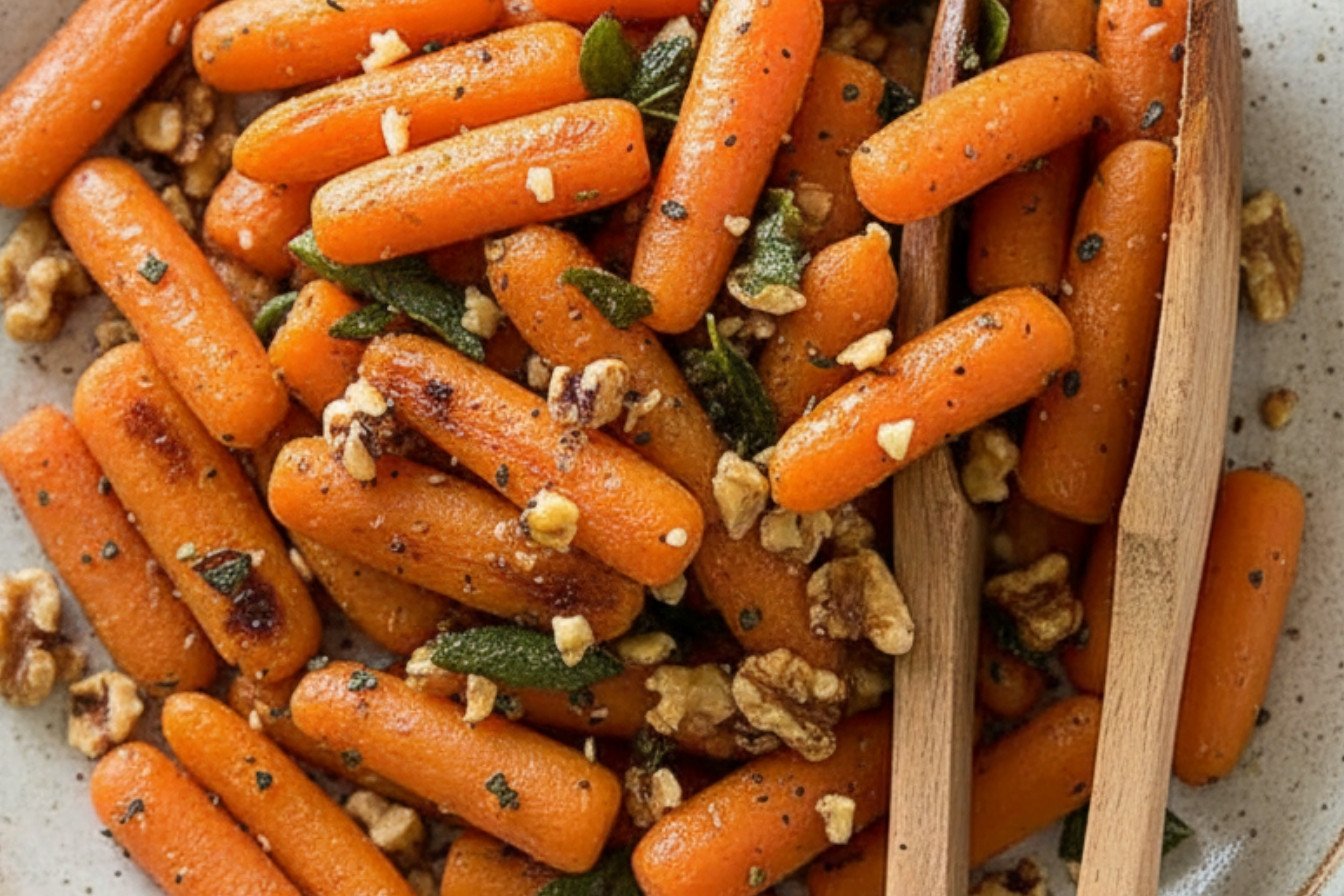 Sage Walnut Roasted Carrots