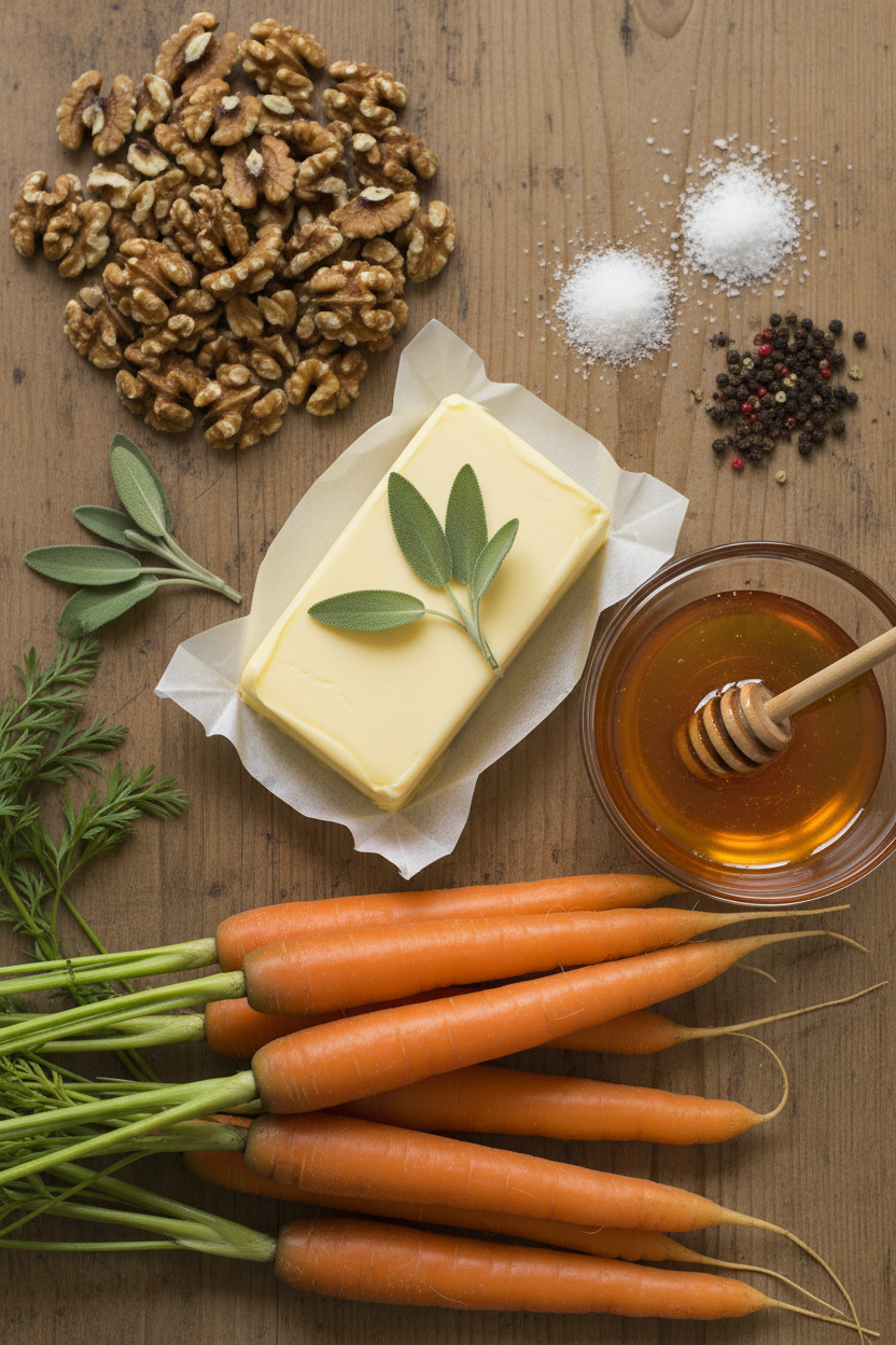 Sage Walnut Roasted Carrots