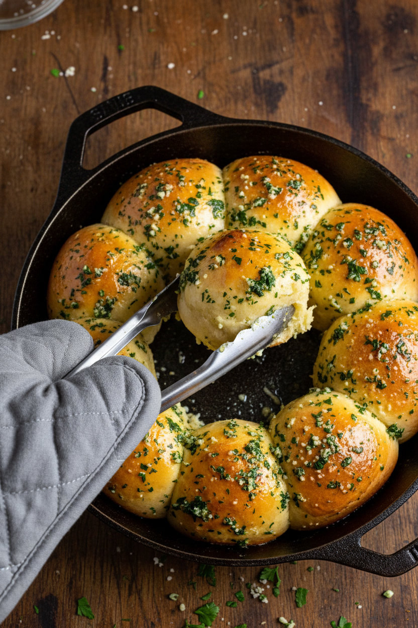 Savory Garlic Herb Butter Swirl Rolls