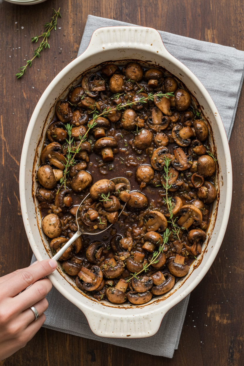 Savory Mushrooms with Thyme and Shallot Saute