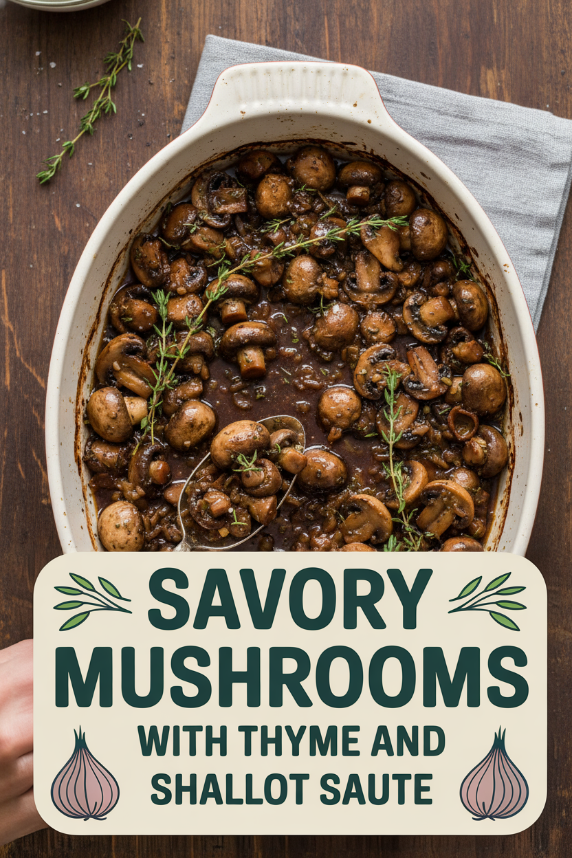 Savory Mushrooms with Thyme and Shallot Saute