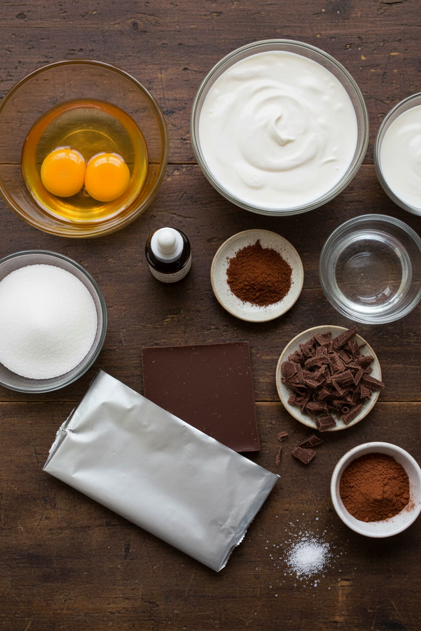 Silken Chocolate Custard Pots