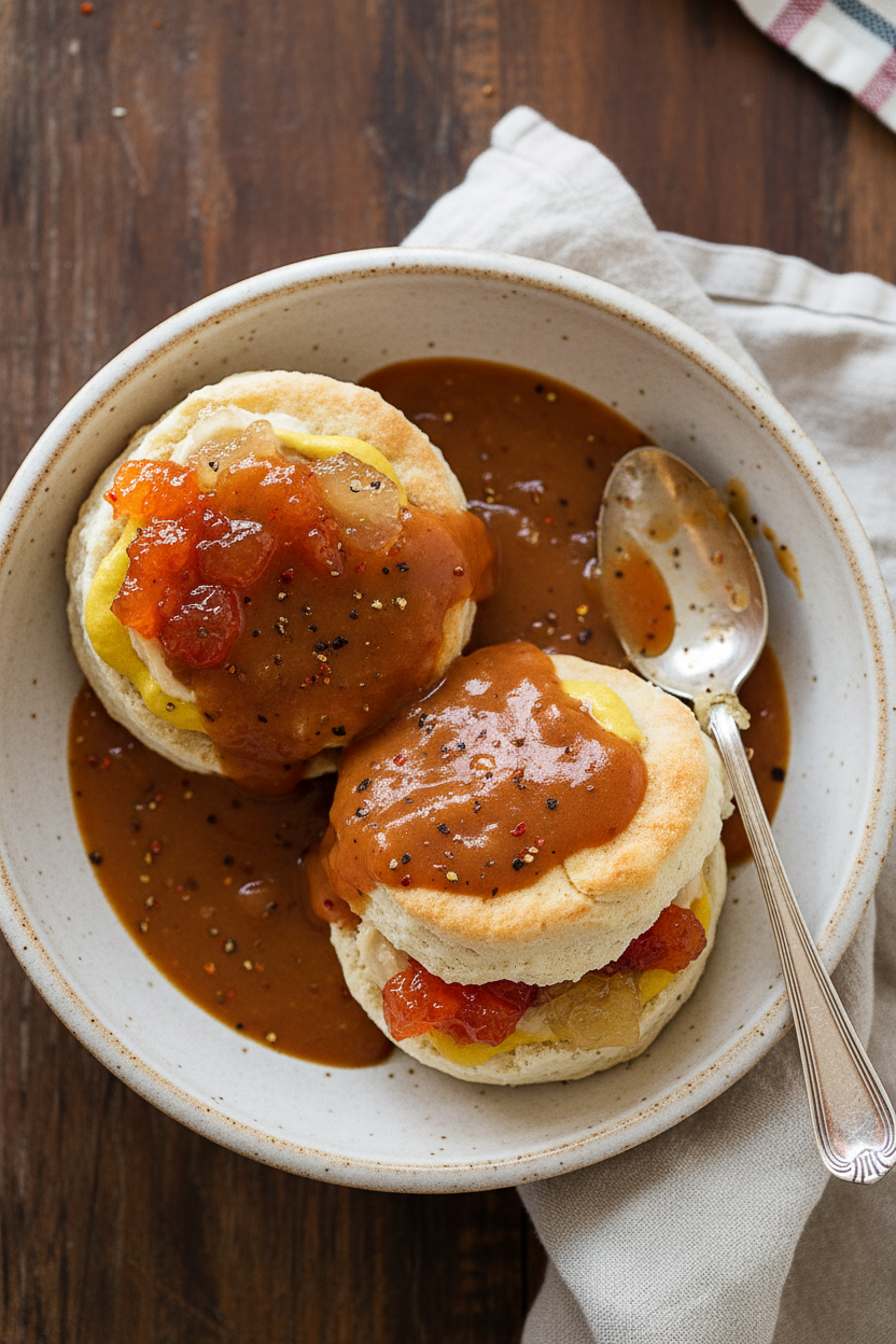 Simple Biscuits with Rich Gravy
