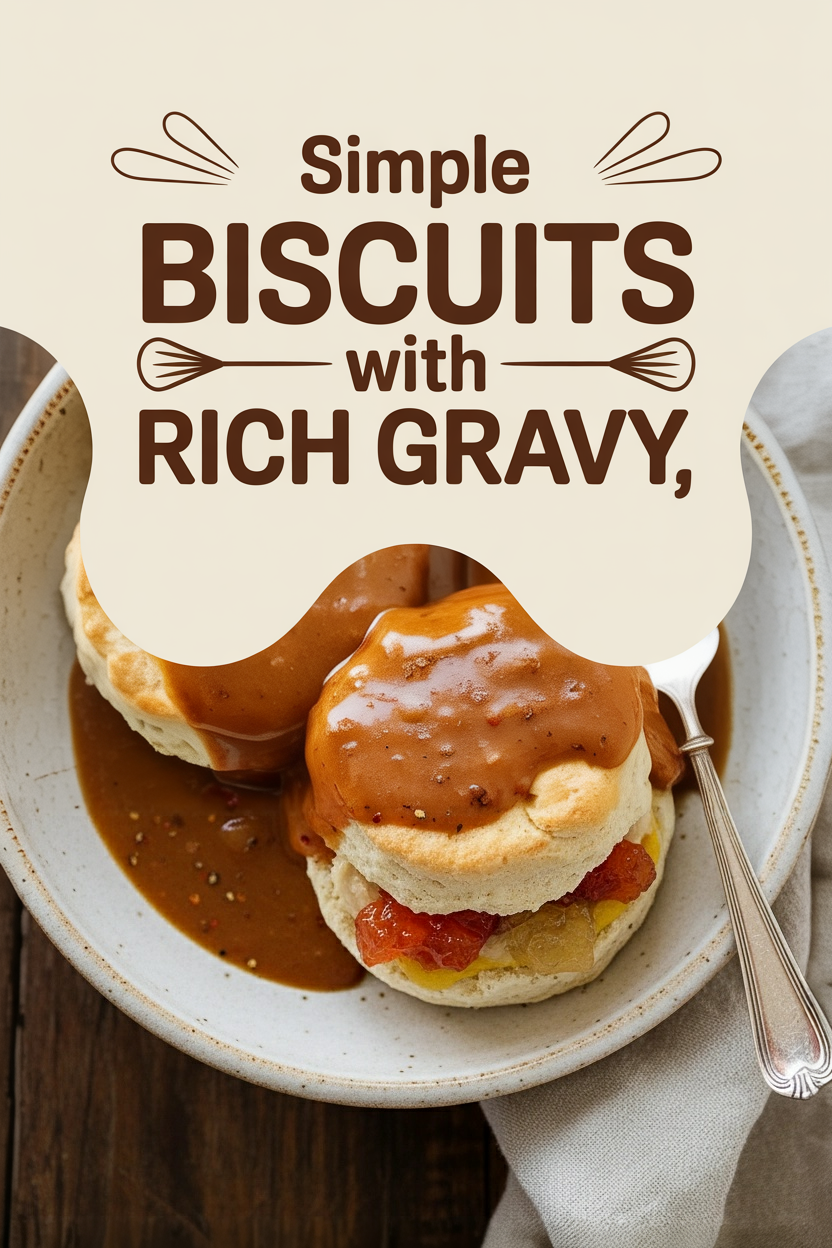 Simple Biscuits with Rich Gravy