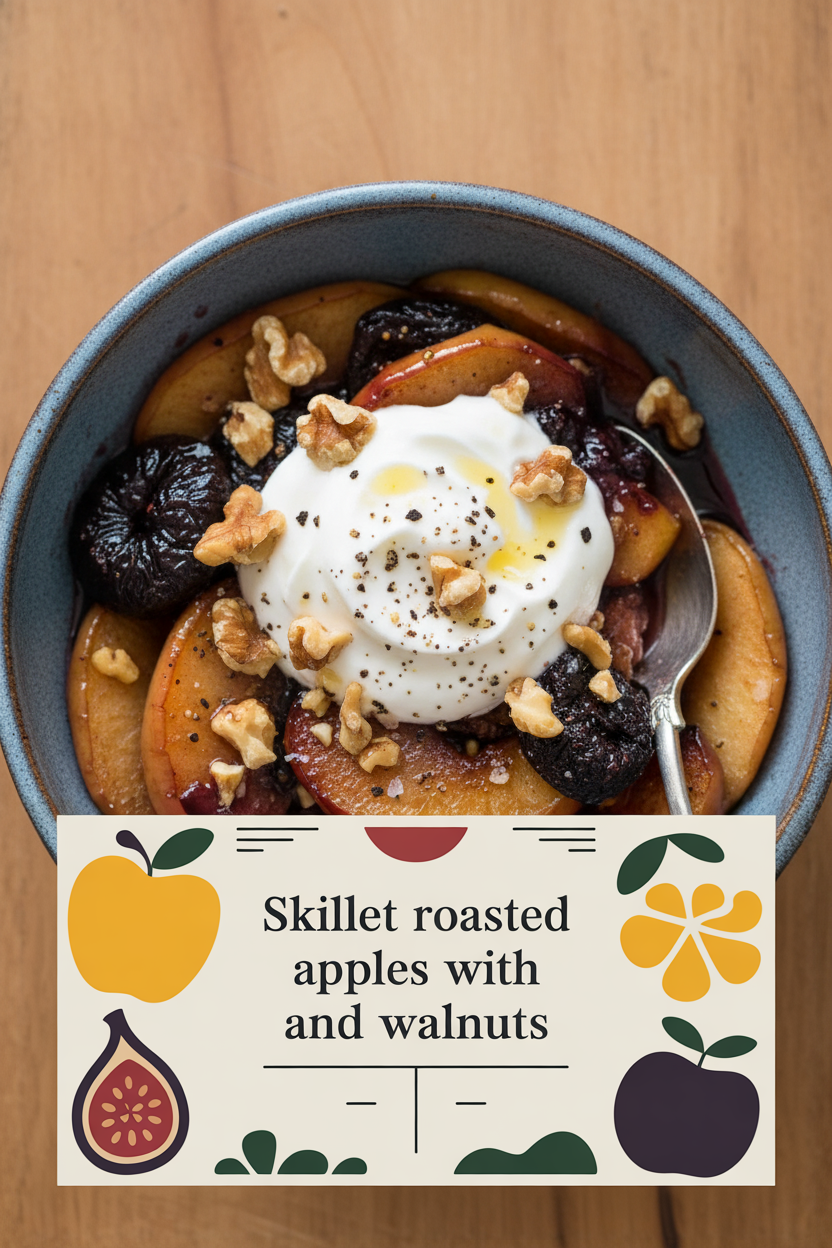 Skillet Roasted Apples with Figs and Walnuts