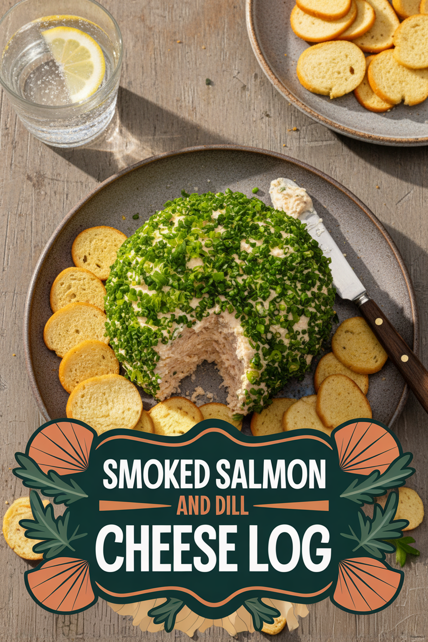 Smoked Salmon and Dill Cheese Log