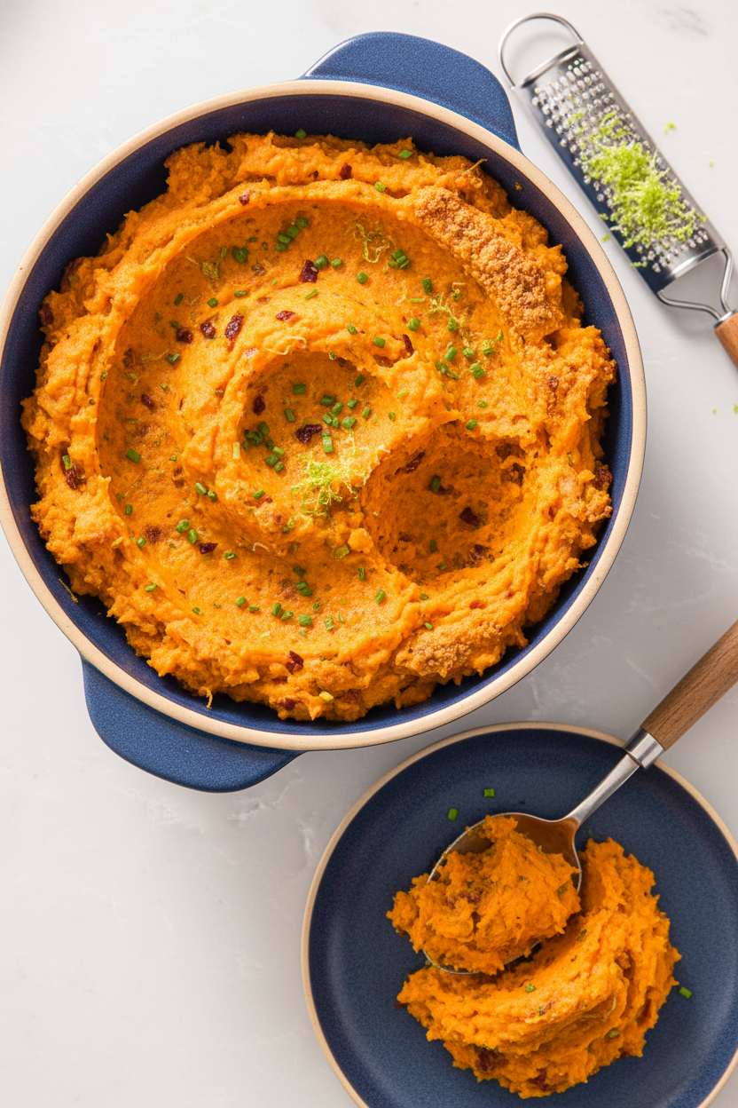 Smoky Chipotle Lime Mashed Sweet Potatoes