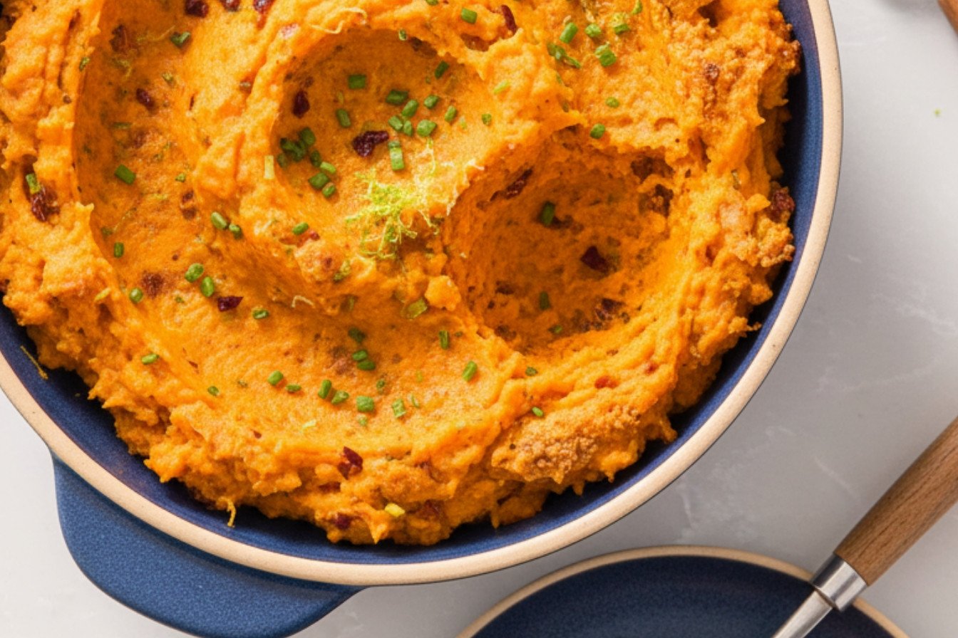 Smoky Chipotle Lime Mashed Sweet Potatoes