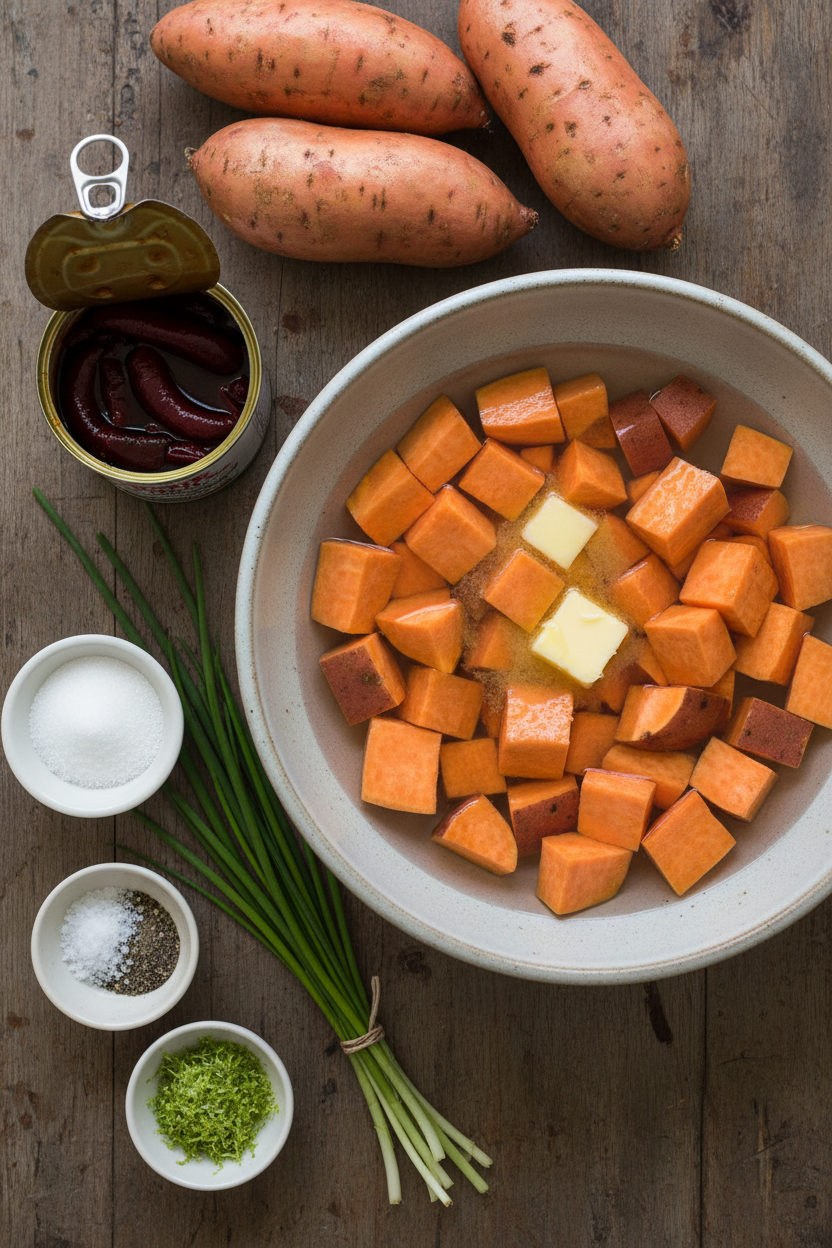 Smoky Chipotle Lime Mashed Sweet Potatoes