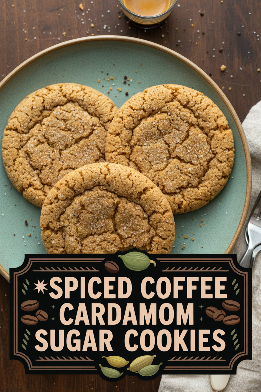 Spiced Coffee Cardamom Sugar Cookies