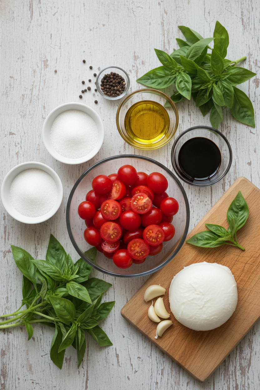 Summer Cherry Tomato and Fresh Mozzarella Salad
