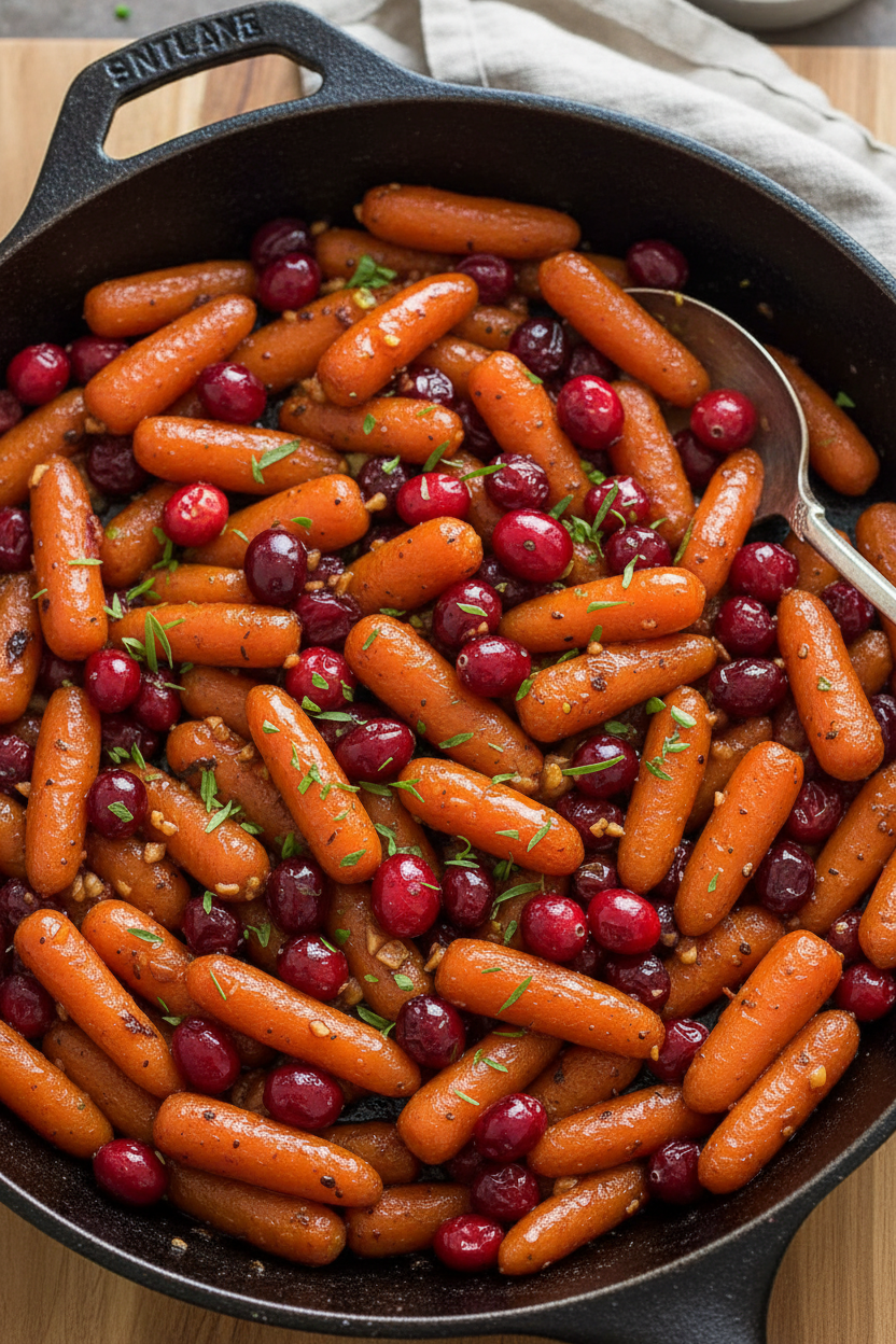 Sweet Glazed Carrots with Cranberry Glaze