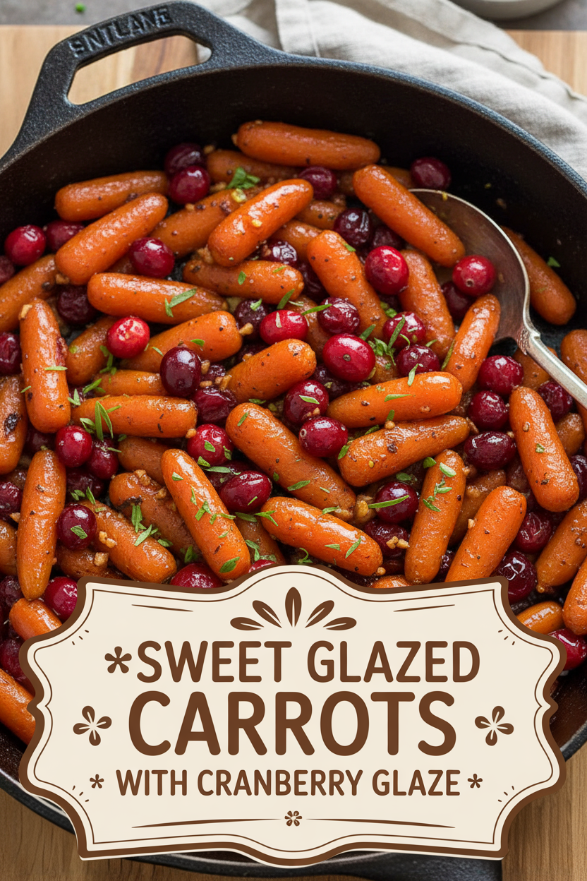 Sweet Glazed Carrots with Cranberry Glaze