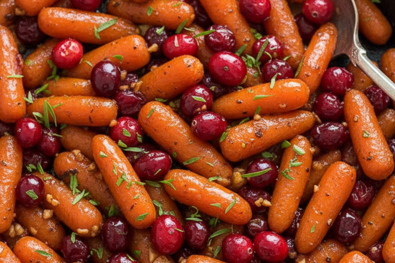 Sweet Glazed Carrots with Cranberry Glaze