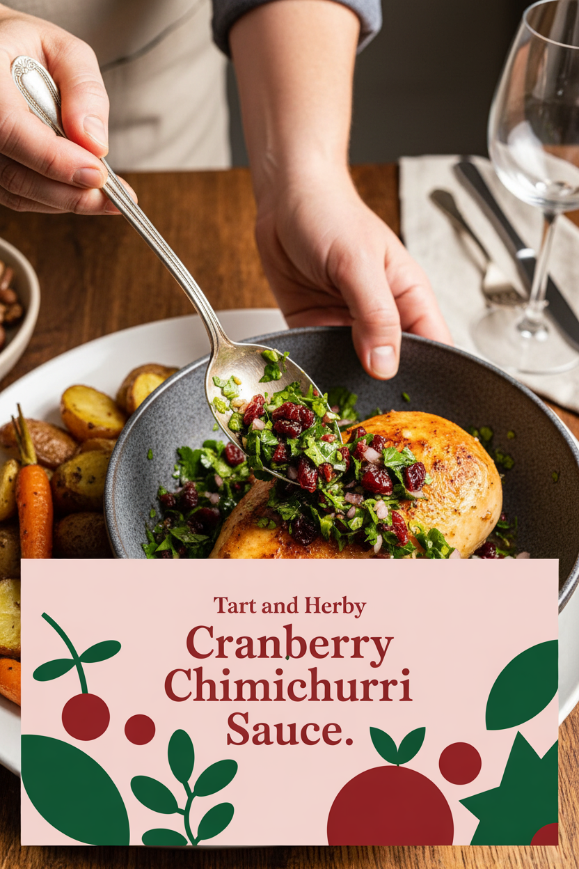 Tart and Herby Cranberry Chimichurri Sauce