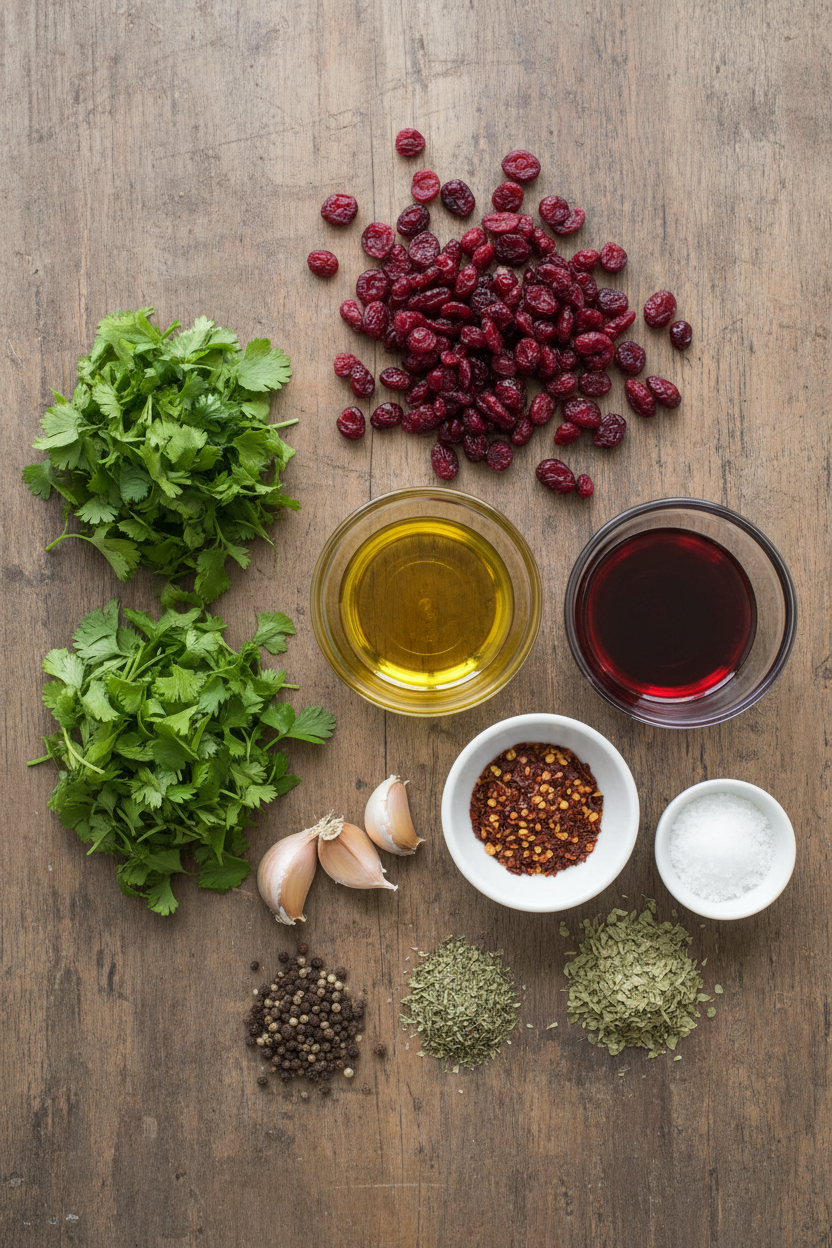 Tart and Herby Cranberry Chimichurri Sauce