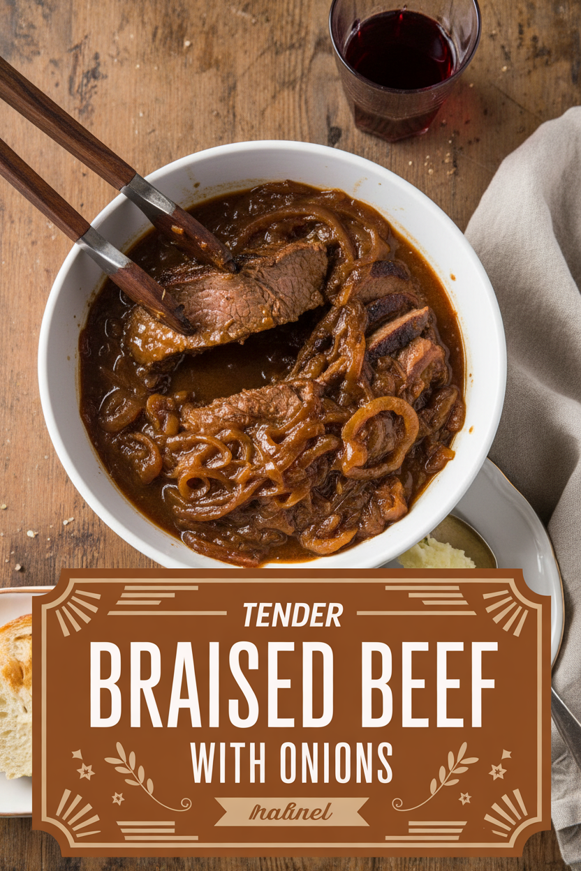 Tender Braised Beef with Onions